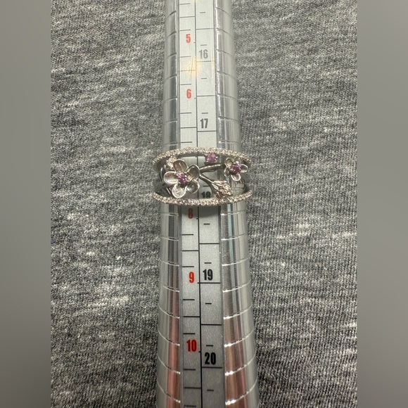 Enchanted Disney Mulan Inspired Rhodolite Garnet and Diamond Ring - Picture 4 of 7